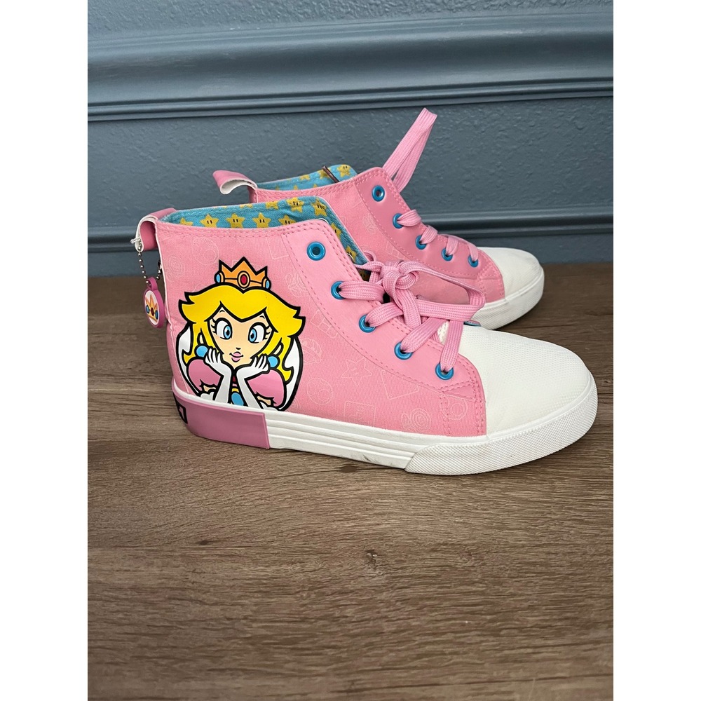 Ground Up Princess Peach Nintendo High Top Sneakers‎ Pink Kids Size 6